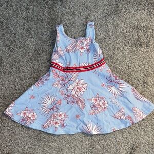 Janie and Jack Floral Striped Sleeveless Dress